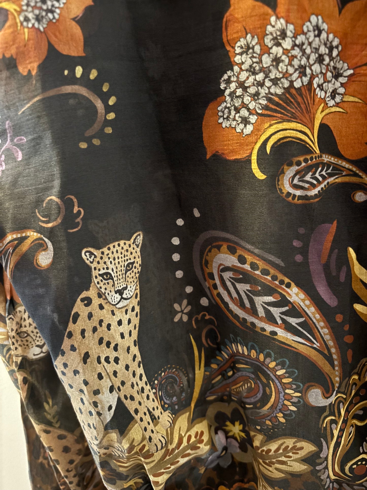 Sheer Zip Up Leopard Bomber Jacket