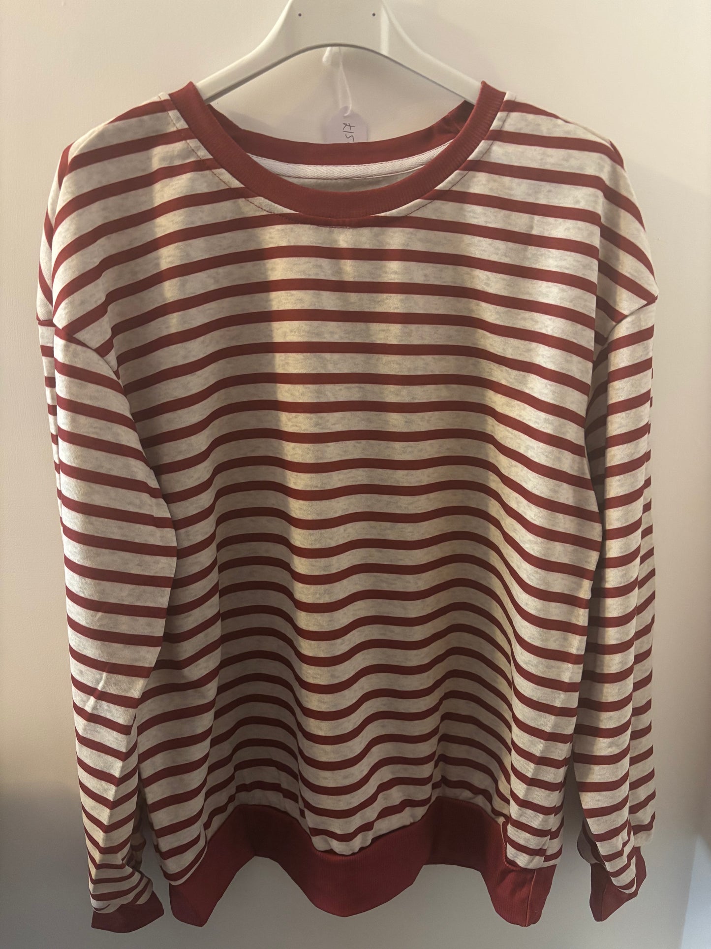 Red Stripe Sweatshirt