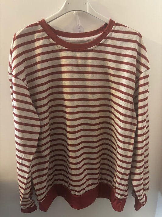 Red Stripe Sweatshirt