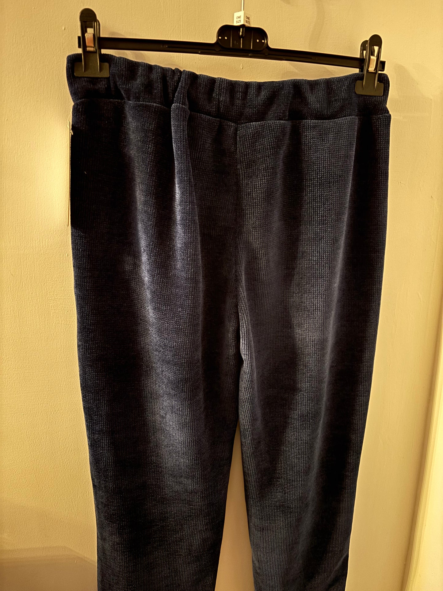 Soft Cord Style Joggers in Navy