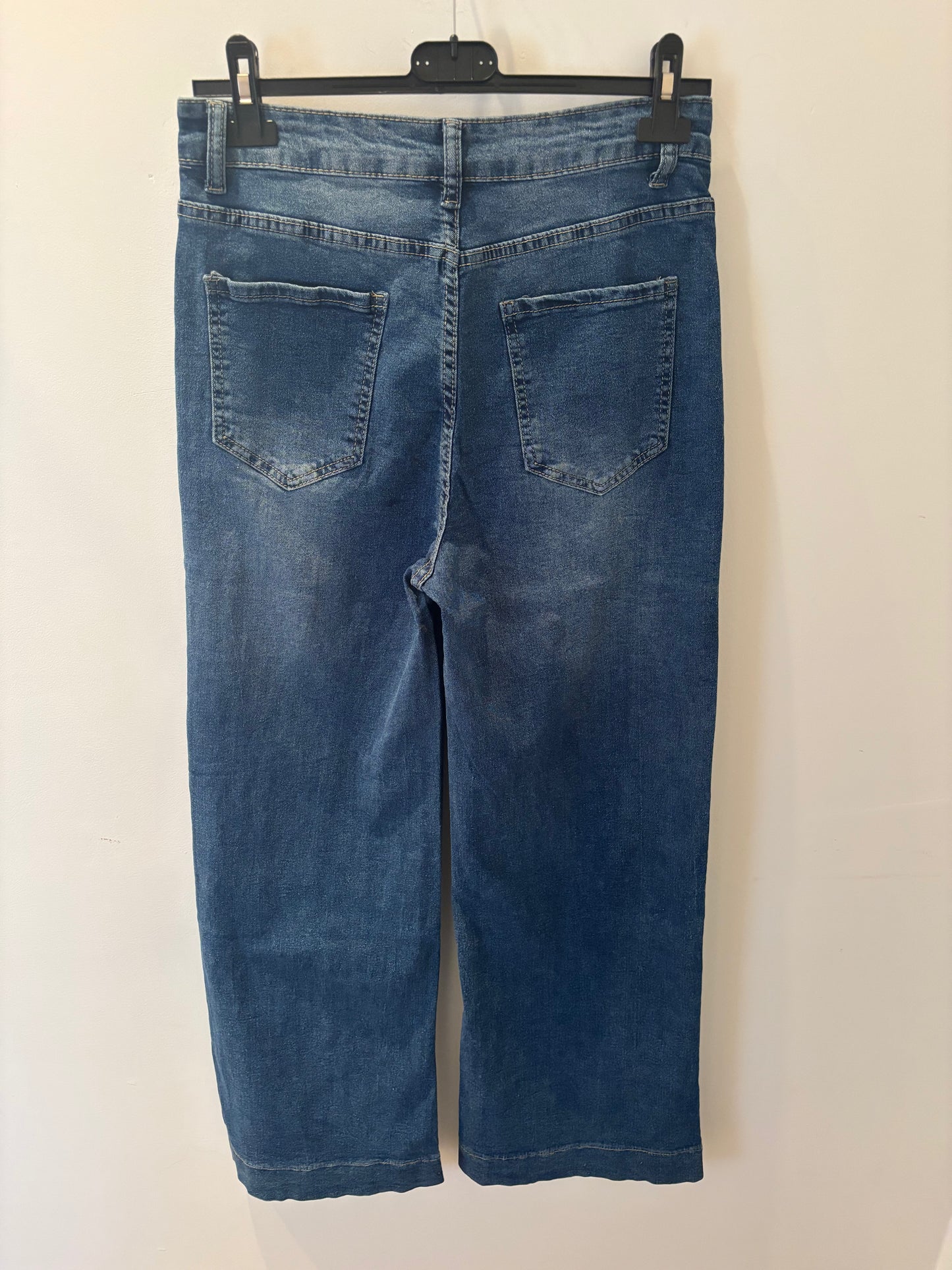 Wide Leg Pocket Jeans in Blue
