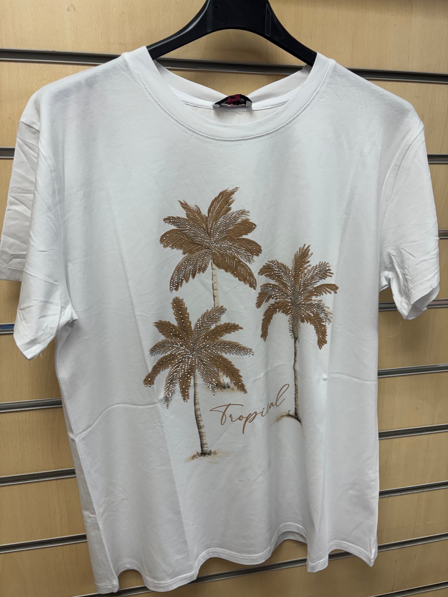 Palm Tree T-Shirt in beige
