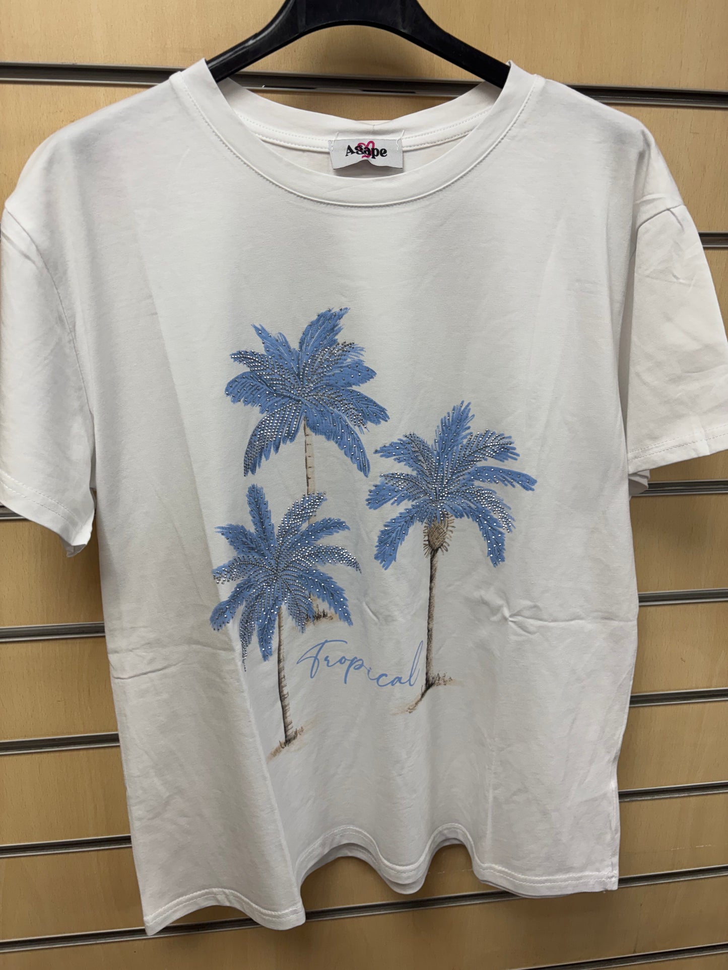 Palm Tree T-Shirt in light blue