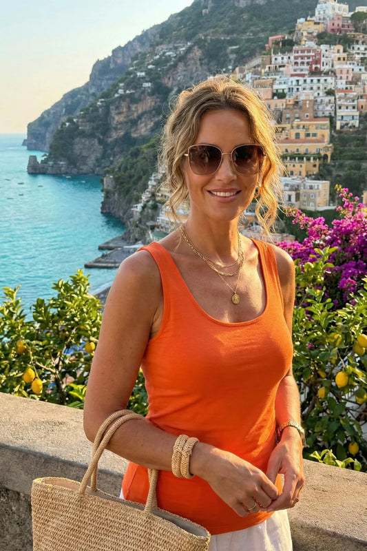 Vest Top in Orange