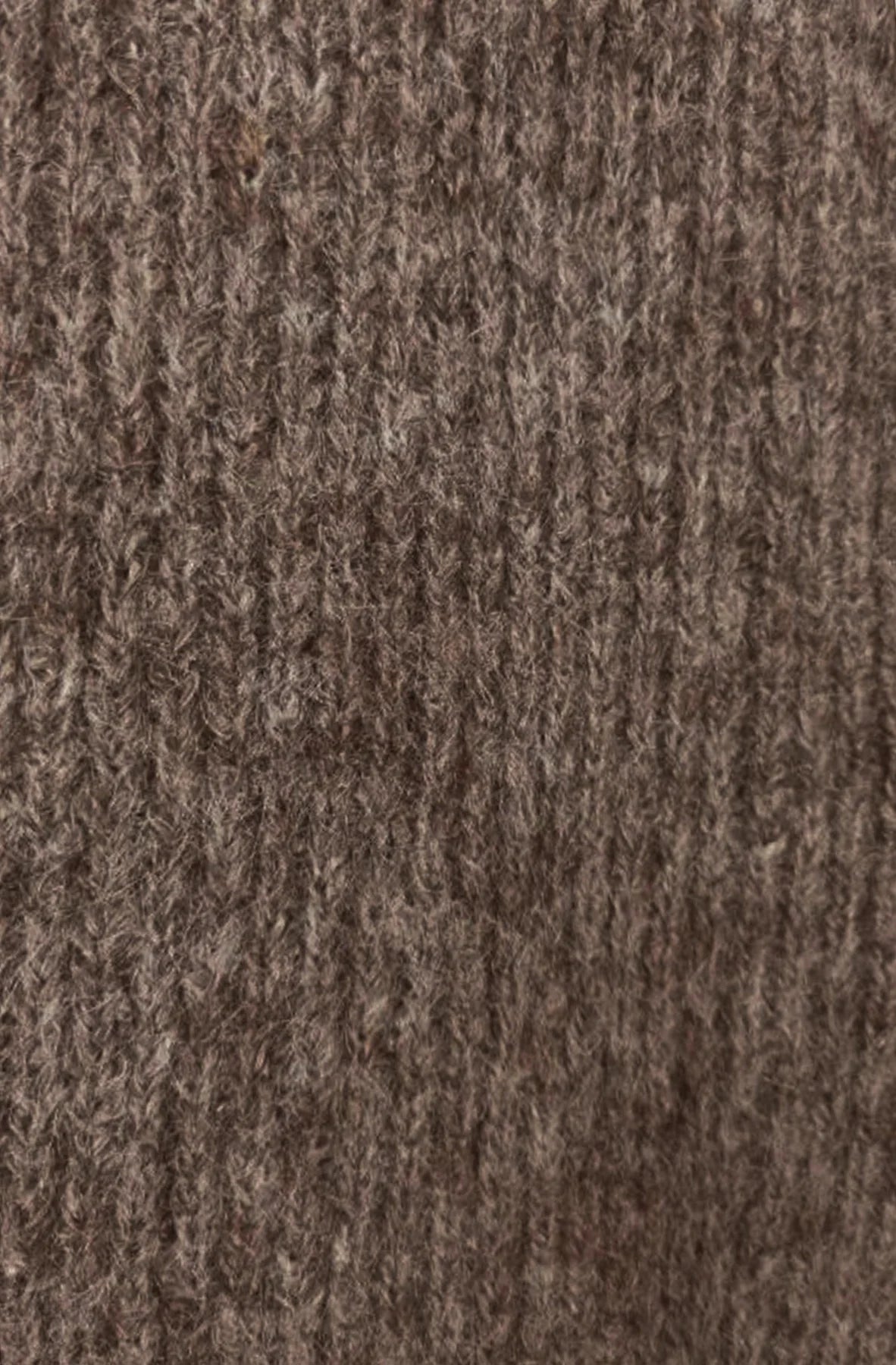 Melange Style Knitted Cardigan in Brown