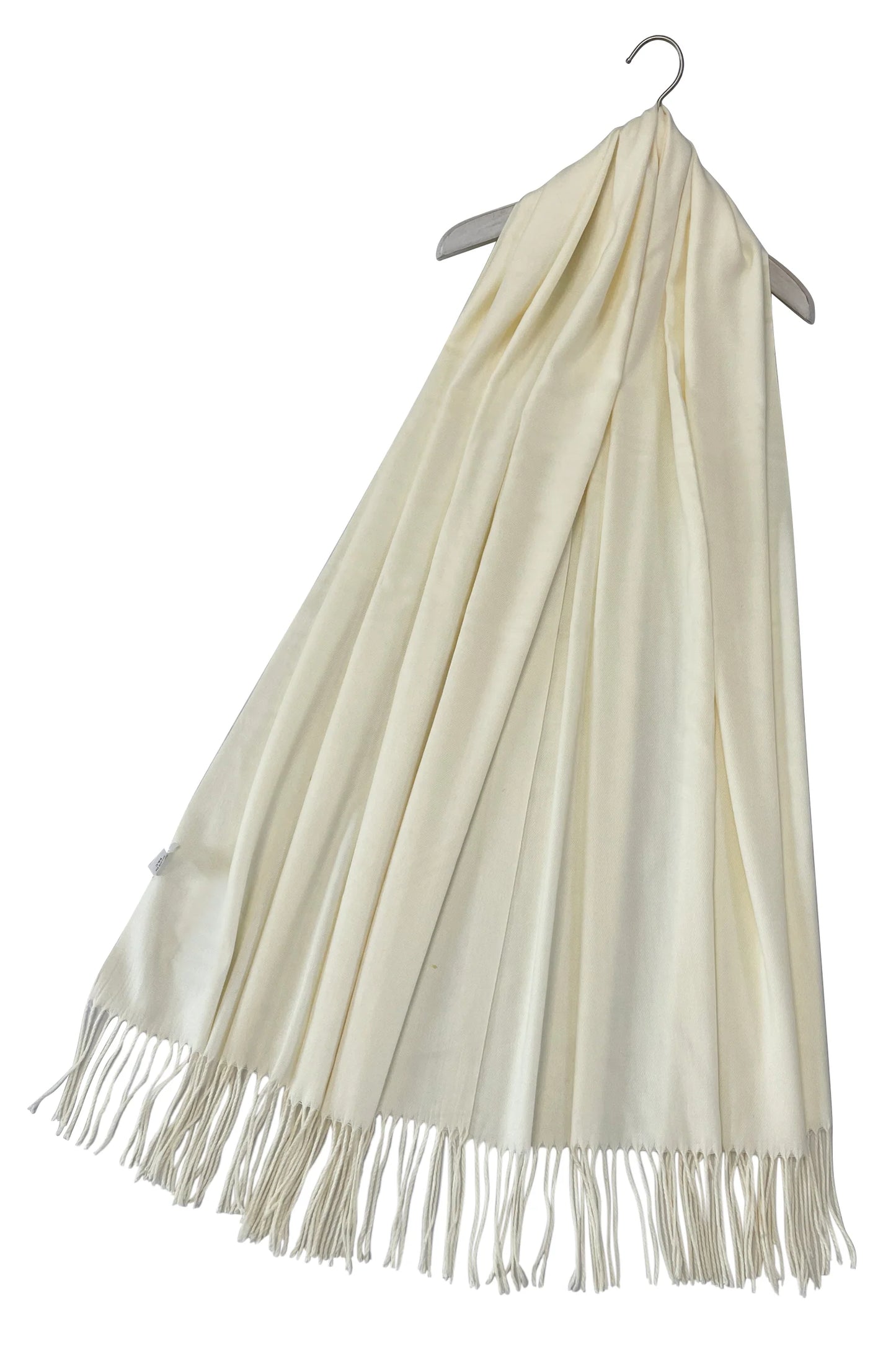 Soft Plain Cashmere Scarf in Cream