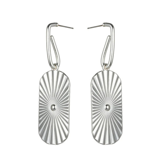 Textured Silver Earrings