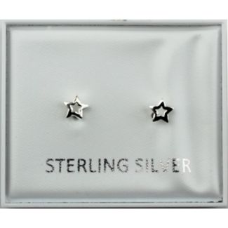 Sterling Silver Small Star Earrings